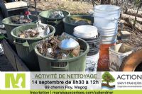 Activité de nettoyage au Marais de la Rivière aux Cerises